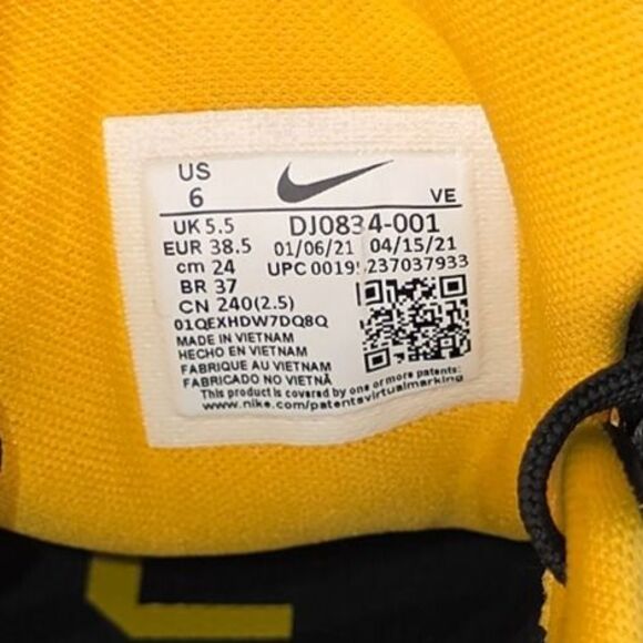 Nike Air Zoom Pegasus 38 Missouri Tigers Mizzou Men\'s Size 6 Black Gold DJ0834-0 main image 10